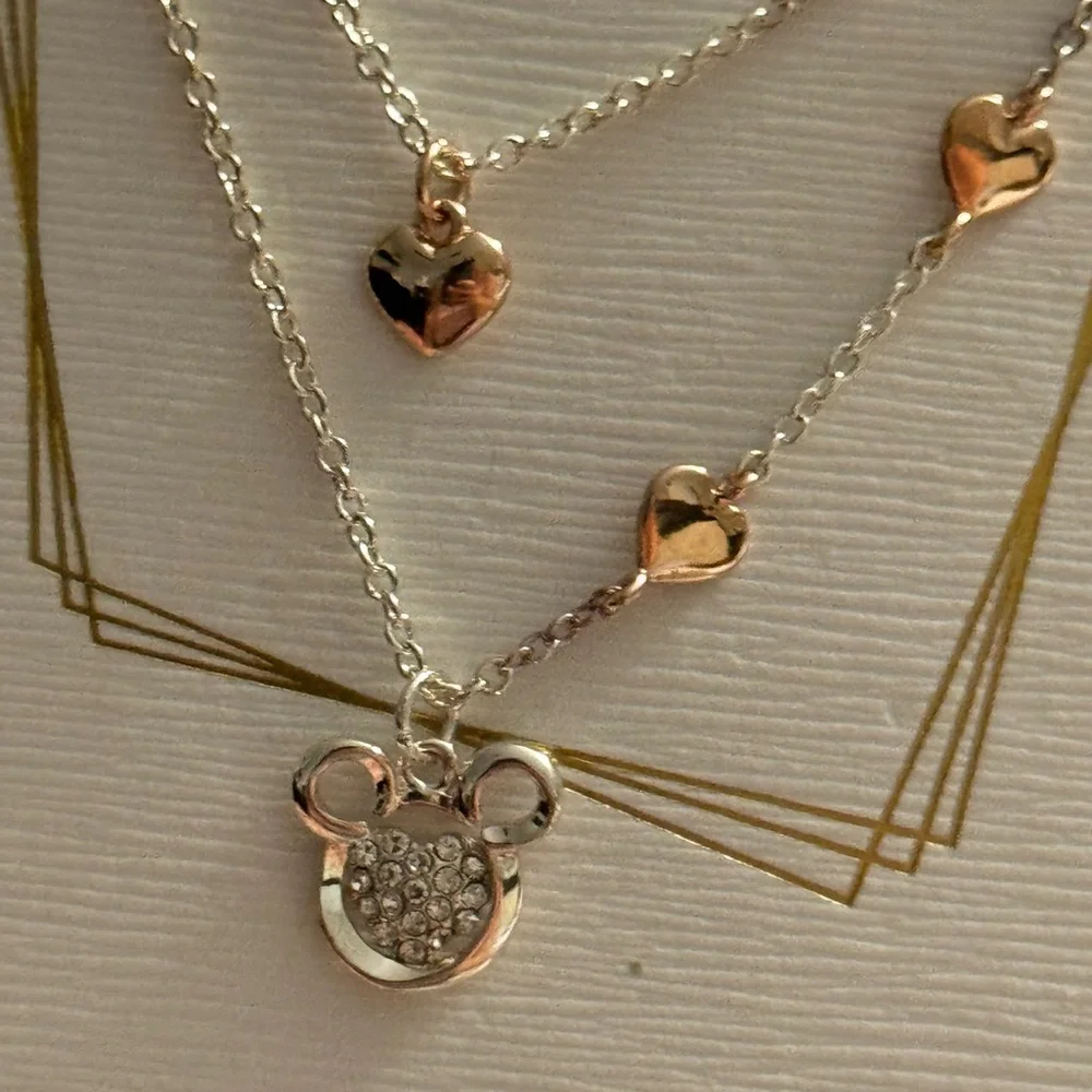 Macys Mickey Disney Kids Necklace 14k Plated 16